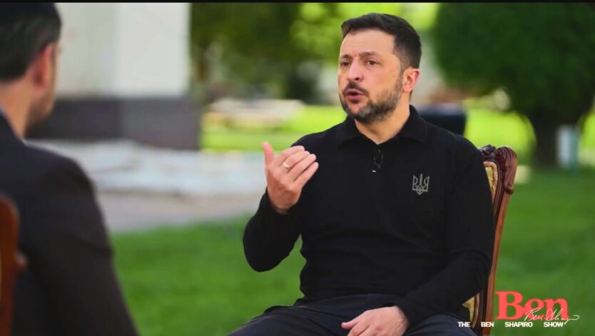 Зеленський і Шапіро розмовляють під час інтерв'ю