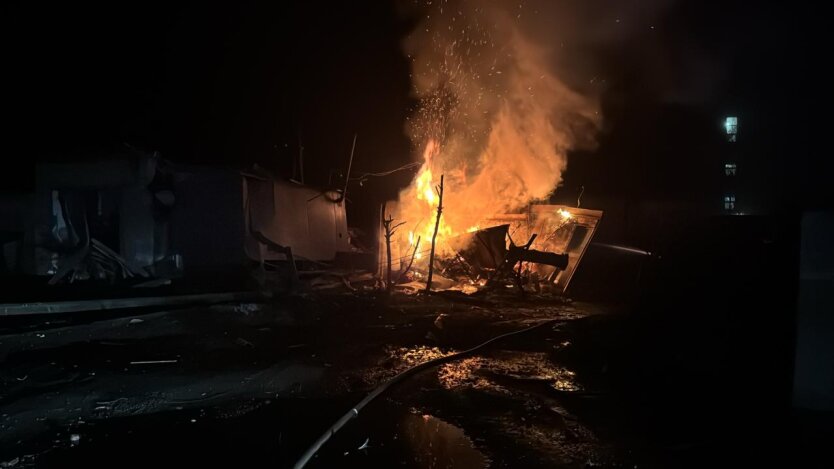 Night drone strike on Okhtyrka: civilian infrastructure affected
