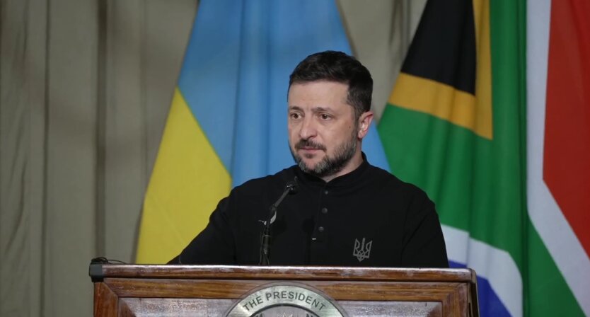 Зеленский и Рамафоса во время встречи